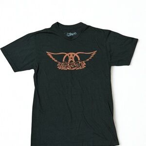 Aerosmith Black Tee with Red Logo
